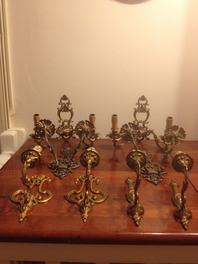 Brass Wall Sconces From France